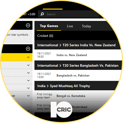 10Cric Betting Section