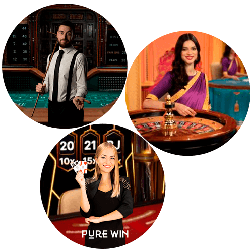 Pure win live casino section