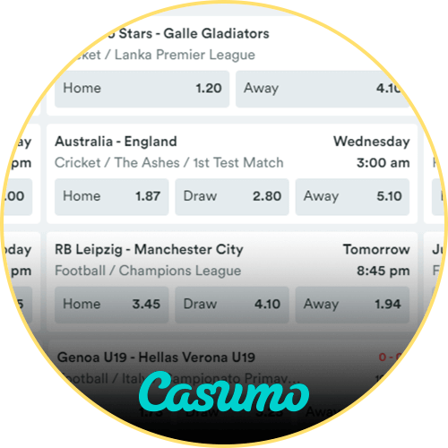 Casumo Betting Options