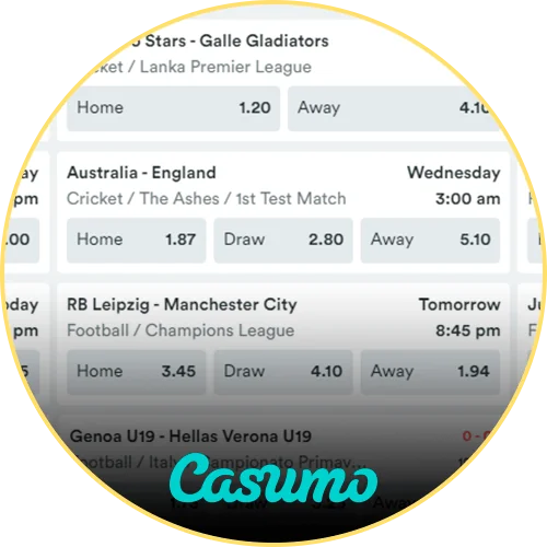 Casumo Betting Options