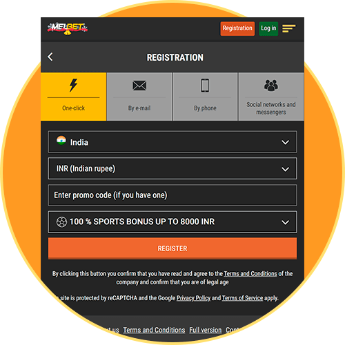 Melbet Registration
