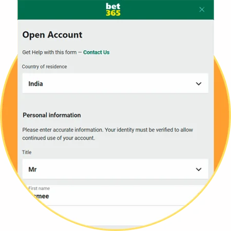 Bet365 registration