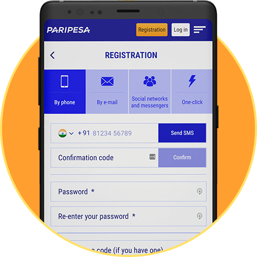 Paripesa Registration by Phone