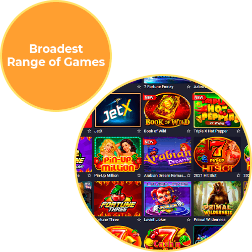Broadest Range of games at pinup casino